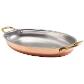 Genware Copper Plated Ovalt Fat 30 x 21 Cm