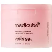Medicube PDRN Rosa Kollagen Toning Gel Toner Pads 70 Pads + 10 Pads