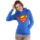 DC Comics Huvtröja med Superman-logga för damer/damer (Kunglig blå)