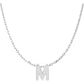 Luxenter Halsband Alphabet 925 Sterling silver rodiumpläterad finish