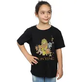 Disney T-shirt i bomull från Lejonkungen-gruppen för flickor (Svart)