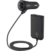 Belkin Road Rockstar - Strömadapter för bil - 36 Watt - 7.2 A - 4 utdatakontakter (USB) - svart