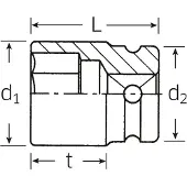 Stahlwille 50 IMP 21 23010021 Sexkant Hylsnyckelinsats 12.5 mm 1/2 1/2
