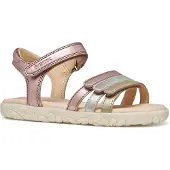 Geox Platta sandaler J SANDAL HAITI GIRL flickor - Rosa - 29