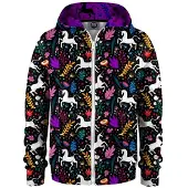 Mr. GUGU & Miss GO "Folk Unicorn" Zip Hoodie