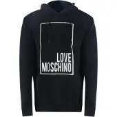 Moschino Love Box Logo Svart Hoodie