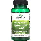 Swanson Health Full Spektrum Spearmint Blad, 400 mg, 60 Kapslar