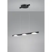 HELESTRA Pendellampa Pole, dimbar, Svart, Vardagsrum / matsal, Aluminium / grå / zink, Modern