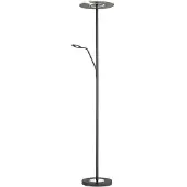 FISCHER&HONSEL GMBH LED uplight golvlampa Dent, dimbar, Svart, Vardagsrum / matsal, Metall, Modern, LED-golvlampa