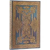 Blue Luxe (Luxe Design) Midi Lined Hardback Journal (Elastic Band Closure)