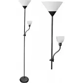 GTV golvlampa Benfica 60W E27+E14 svart