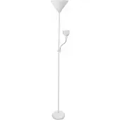 GTV golvlampa Benfica 60W E27+E14 vit