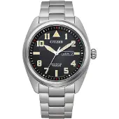 Citizen Garrison Super Titanium Svart Urtavla Eco Drive BM8560-88E 100M Herrklocka svart