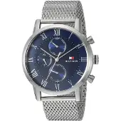Tommy Hilfiger 1791398 Multifunktionsklocka i stål och silver, herrmodell