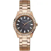 GUESS Elegant Dam Svart och Roséguld Klocka från - Modell GW0111L3