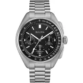 Bulova Lunar Pilot Kronograf Rostfritt Stål Svart Urtavla Kvarts 96B258 Herrklocka