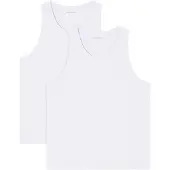 Emporio Armani för män. EM005315_AF24322 Set med 2 vita T-shirts (XL), Hemkläder, Bomull, Ärmlös / Hängselbyxor