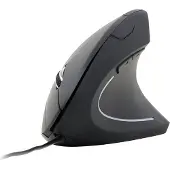 Gembird MUS-ERGO-01 Ergonomisk mus USB Optisk Svart 6 Knappar 1200 dpi, 1600 dpi, 2400 dpi, 3200 dpi Ergonomisk