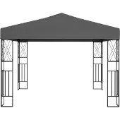 vidaXL Paviljong 3x3 m antracit tyg