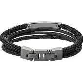 Fossil Armband svart / silver