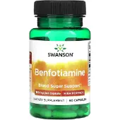 Swanson Health , Benfotiamin, Hög Potens, 160 mg, 60 Kapslar
