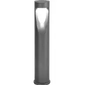 FABAS LUCE LED pollare Teo, Svart, Aluminium / grå / zink, Modern, LED-utomhuslampa