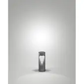 FABAS LUCE LED pollare Teo, Svart, Aluminium / grå / zink, Modern, LED-utomhuslampa
