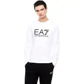 Emporio Armani för män. 7M002278_AF22266 Core Identity sweatshirt vit (3XL), Casual, Bomull, Kort ärm