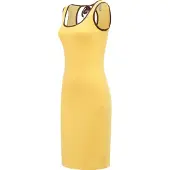 Ragwear Klänning 'Montyca' pastellgul / vinröd