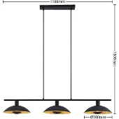 LINDBY Taklampa , Narisara, dimbara, Svart, Vardagsrum, Metall, Modern