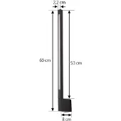 LINDBY LED utomhus vägglampa Neano , Svart, Aluminium / grå / zink, Modern, LED-vägglampa utomhus