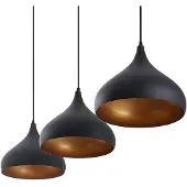 LINDBY Hänglampa Elamira , dimbar, Svart, Vardagsrum / matsal, Metall, Modern, Pendellampa