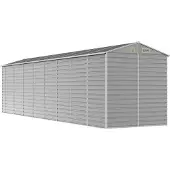 vidaXL Trädgårdsskjul ljusgrå 191x725x198 cm galvaniserat stål