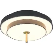 TRIO Lighting LED taklampa Keaton, dimbar, Svart, Vardagsrum / matsal, Metall, LED-taklampa