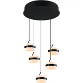 TRIO Lighting Pendellampa Dios, dimbar, Svart, Vardagsrum / matsal, Metall, Modern