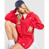 New Balance Pipe Full Zip Hoodie, röd
