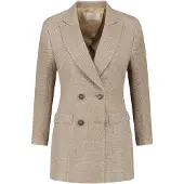 Vulto Kavaj 'Silk Bouclé Jacket' beige