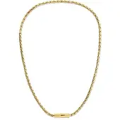 Calvin Klein Gold Plated Steel Barrel Link Necklace