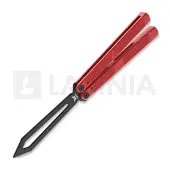 Flytanium Zenith Trainer 2.0 1385LRB Black, Lava Red Aluminum, balisong trainer