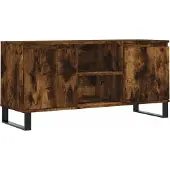 vidaXL Tv-bänk rökfärgad ek 104x35x50 cm konstruerat trä