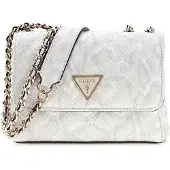 GUESS Axelremsväska 'GIULLY II MINI' ljusgrå / off-white