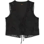BOSS för kvinnor. 50556743 Svart broderad väst (38), Casual