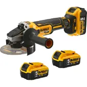 DeWalt Vinkelslip DCG405P3-QW; 18 V; 3x5,0 Ah batt.