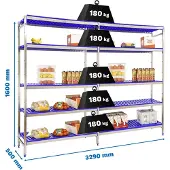 Simoninox Initial 5pp Metallhylla 1600x3290x500 Mm