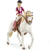 Schleich Horsewoman Sofia and Blossom statyett, box med 10 element ingår inklusive 1 andalusisk häst och dess ryttare,