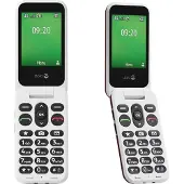 Doro Leva E22 stort tangentbord-klapptelefon 4G röd/vit