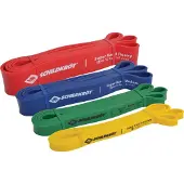 Schildkröt Powerband Super Band Premium, flera nivåer av motstånd i setet, flerfärgat, 4 st