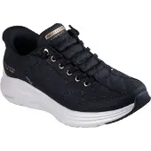SKECHERS Contour Foam Golden Hour Textil Dam Svart/roséguld Sneakers