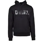 Diesel Monotone Logo Svart Caviar Hoodie