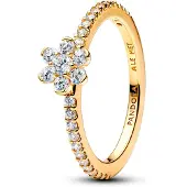 Pandora Timeless förgylld metallring med sidostenar 164499C01-60